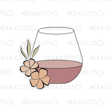 Load image into Gallery viewer, Floral Wine Glass
